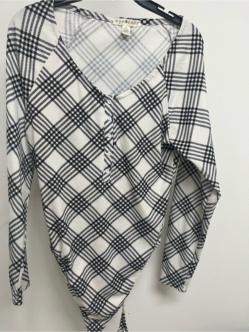Black & white body suit polyester and espandex
